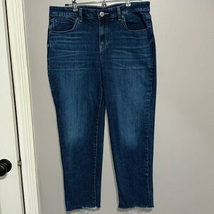Maurice’s cropped raw hem jeans